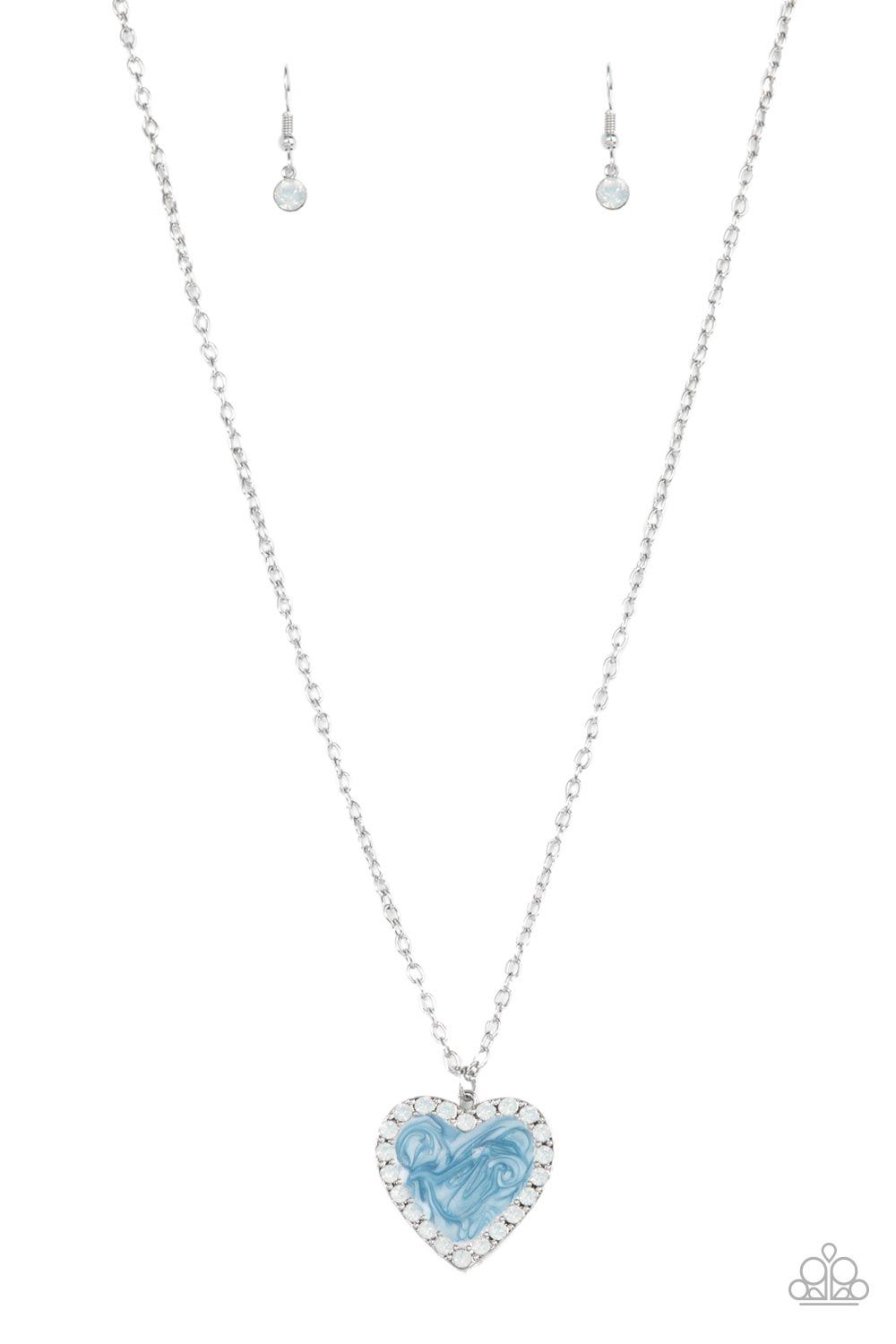 Paparazzi - Heart Full of Luster - Blue Necklace   #1460