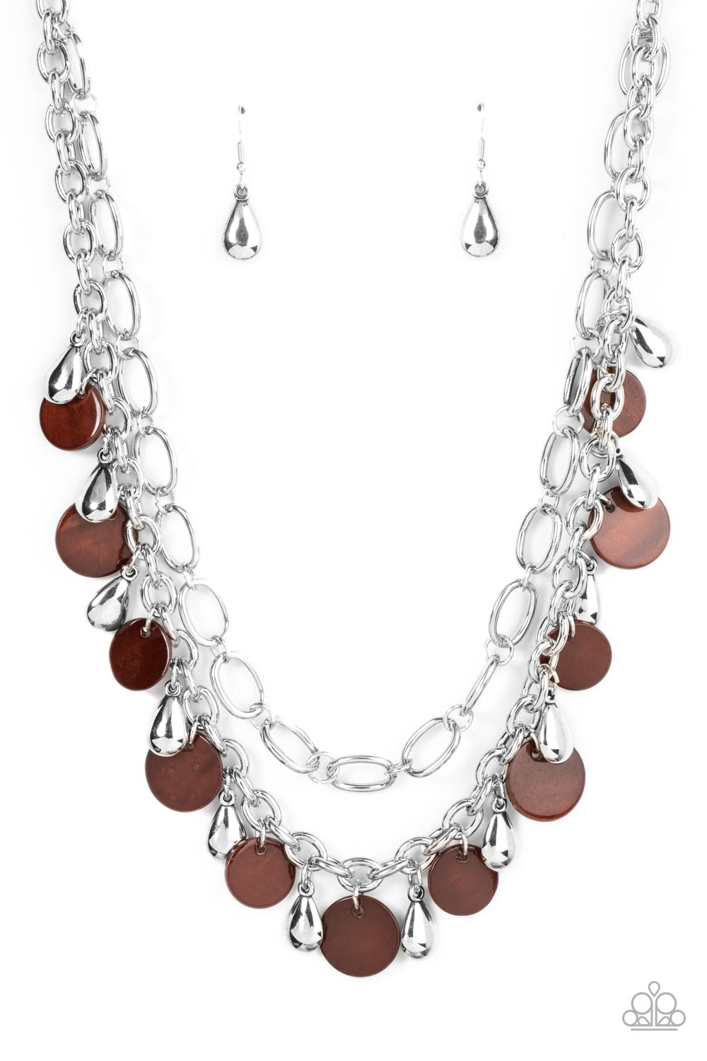 Paparazzi - Beachfront Fabulous - Brown Necklace  #1428