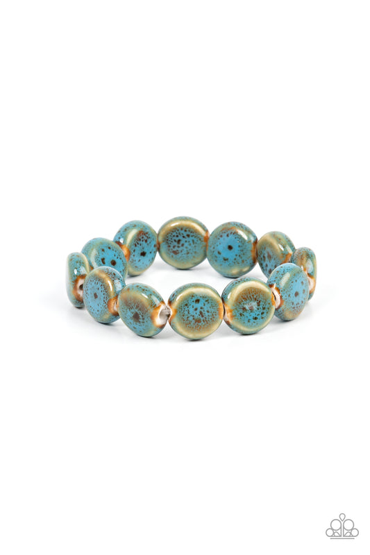 Paparazzi - Earthy Entrada - Blue Bracelet #1145