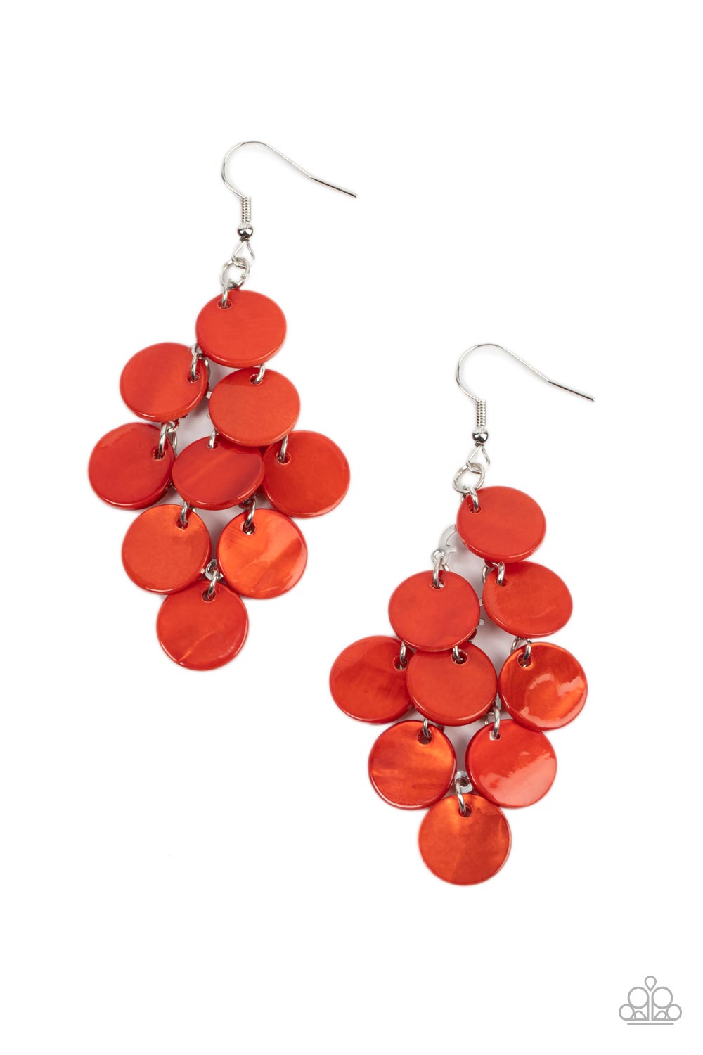 Paparazzi - Tropical Tryst - Orange Earrings #1906