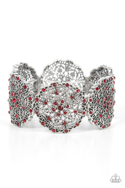 Paparazzi - All in the Details - Red Bracelet  #1231