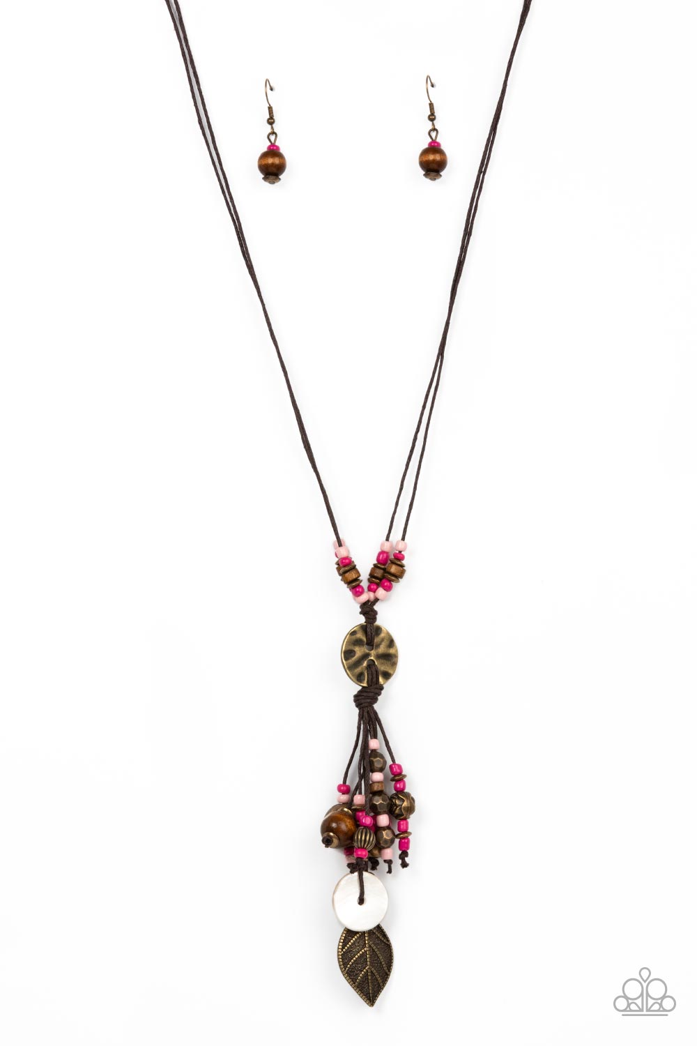 Paparazzi - Knotted Keepsake - Pink Necklace  #1429