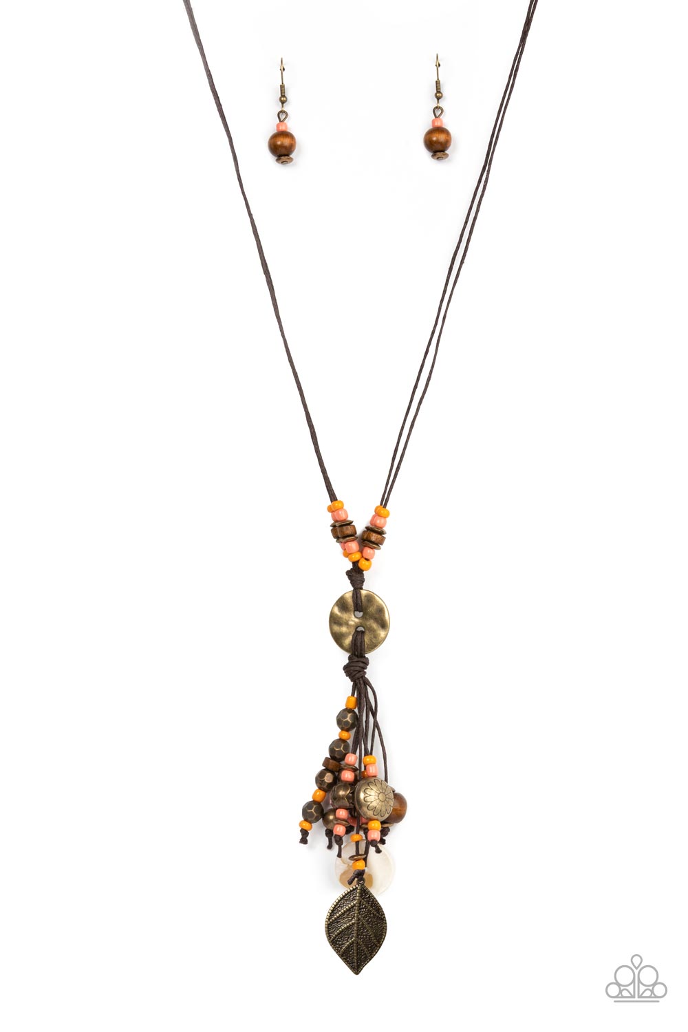 Paparazzi - Knotted Keepsake - Orange Necklace #1629