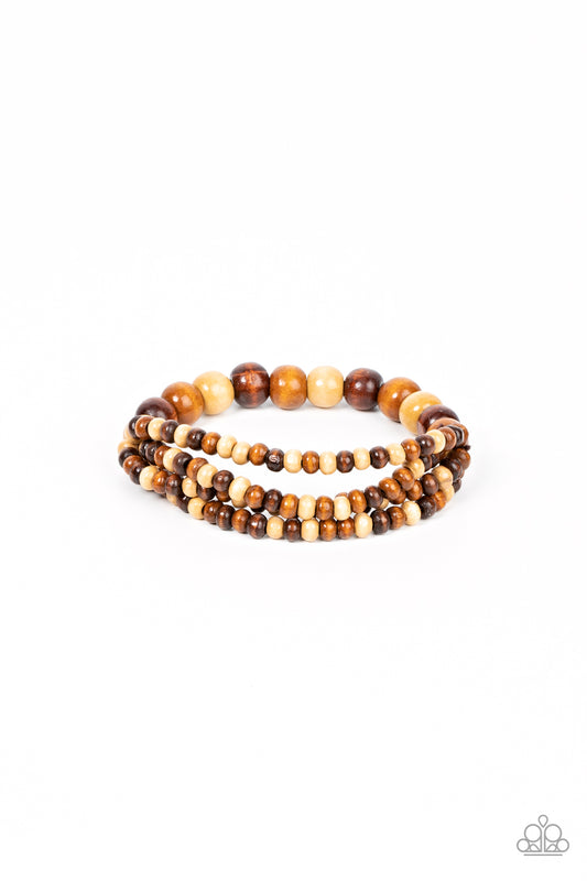 Paparazzi - Oceania Oasis - Brown Bracelets  #1125