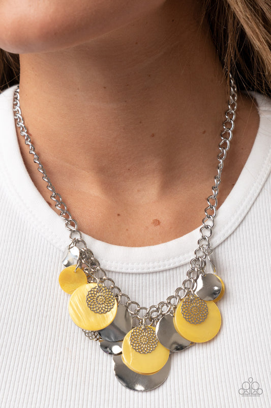 Paparazzi - Oceanic Opera - Yellow Necklaces  #0098