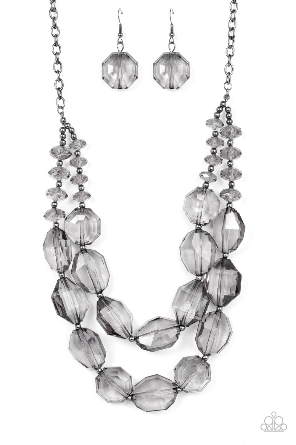 Paparazzi - Icy Illumination - Black Necklaces  #1540