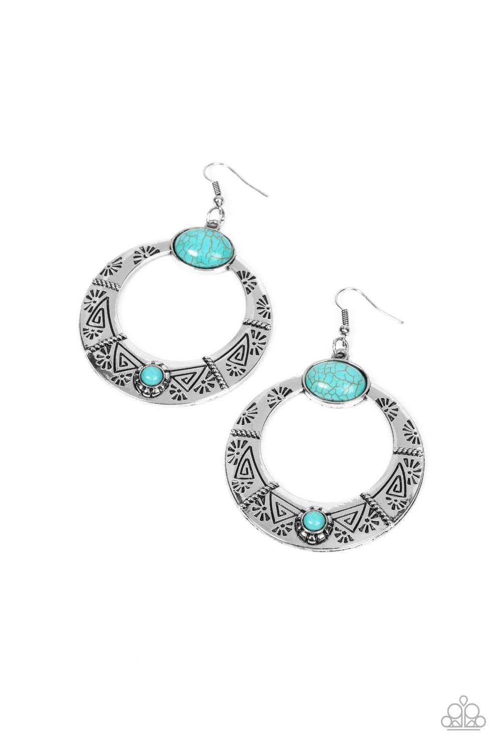 Paparazzi - Garden Glyphs - Blue Earring  #1297