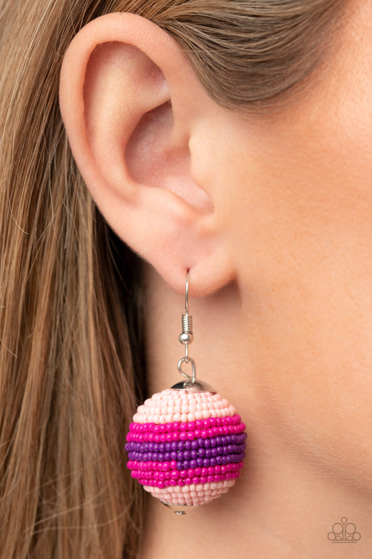 Paparazzi - Zest Fest - Pink Earrings  #1847