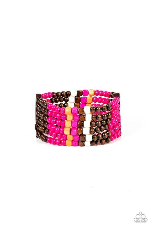 Paparazzi - Dive into Maldives - Pink Bracelet #1085