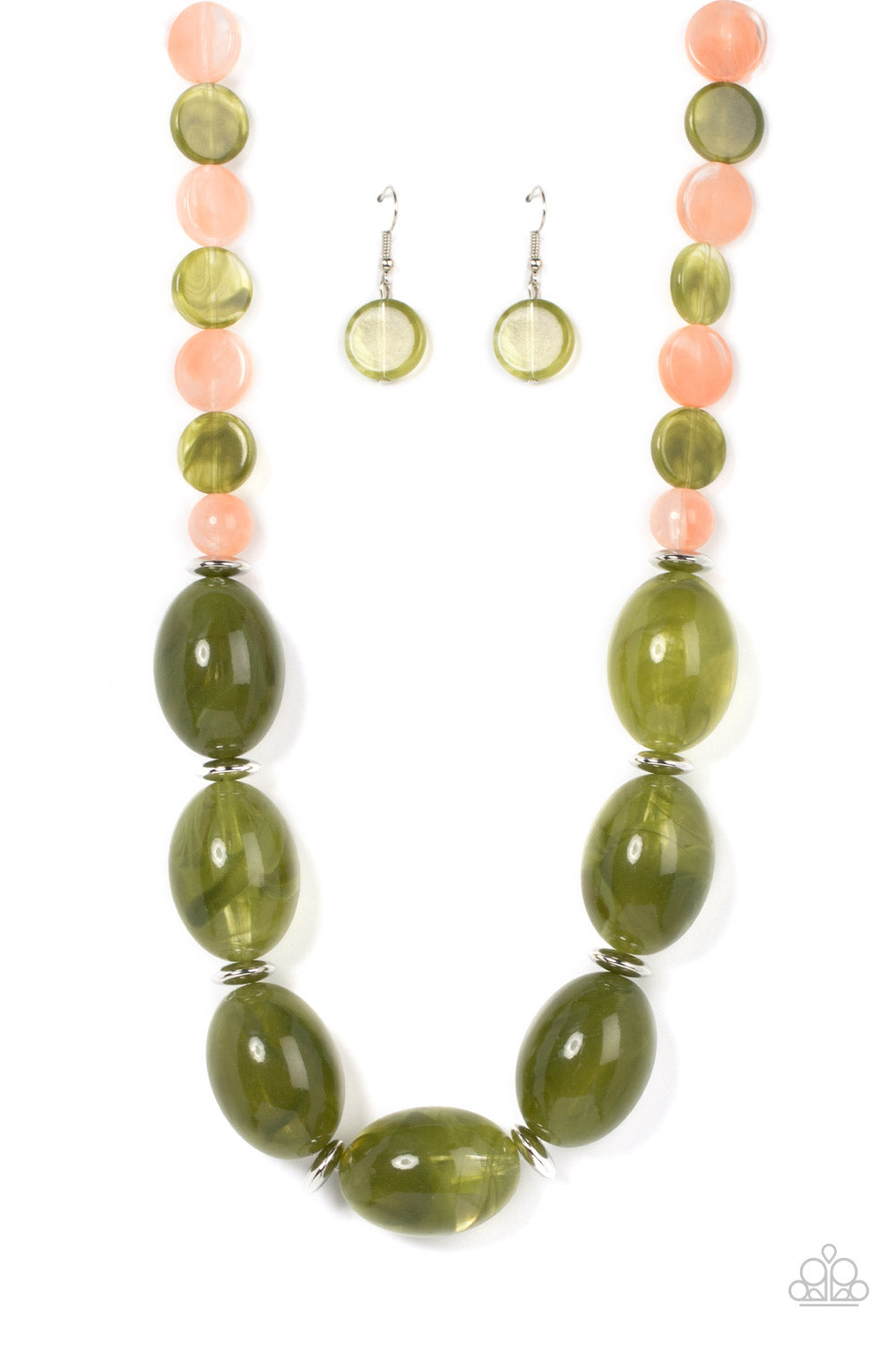 Paparazzi - Belle of the Beach - Green Necklaces  #0095