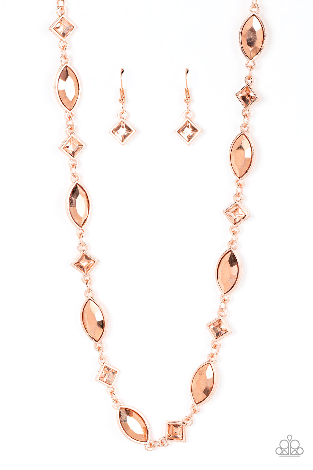 Paparazzi - Prismatic Reinforcements - Copper Necklaces  #1557