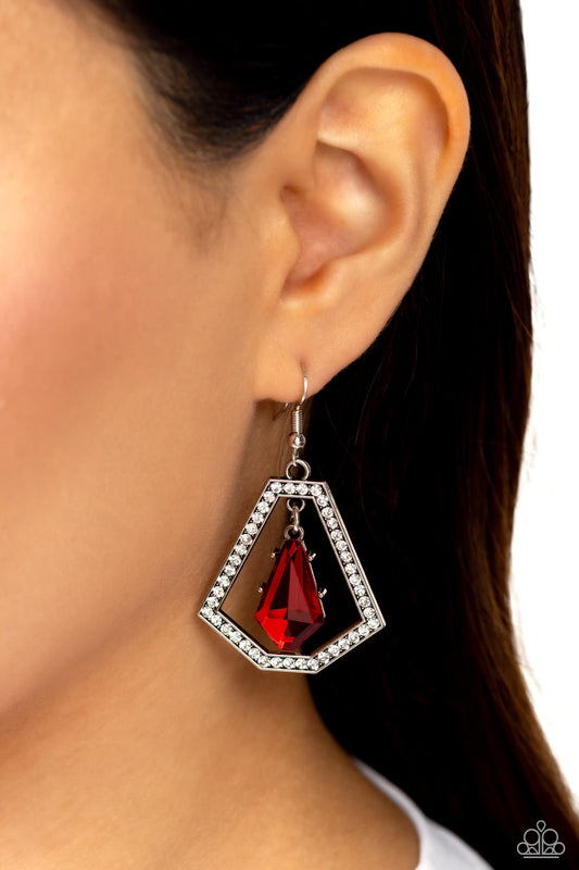 Paparazzi - Poshly Photogenic - Red Earrings #2233