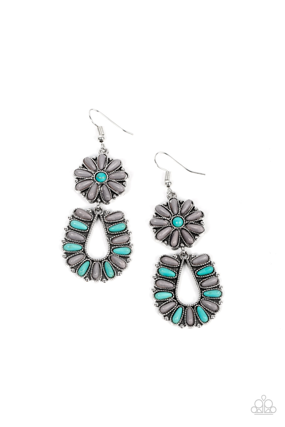 Paparazzi - Badlands Eden - Silver Earrings #1766