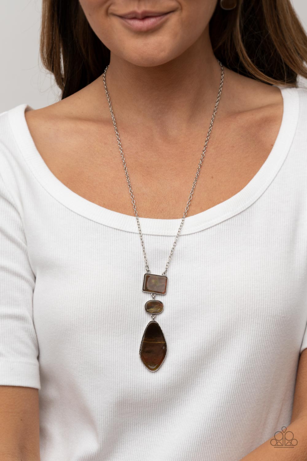 Paparazzi - Hidden Cove - Brown Necklaces  #1420