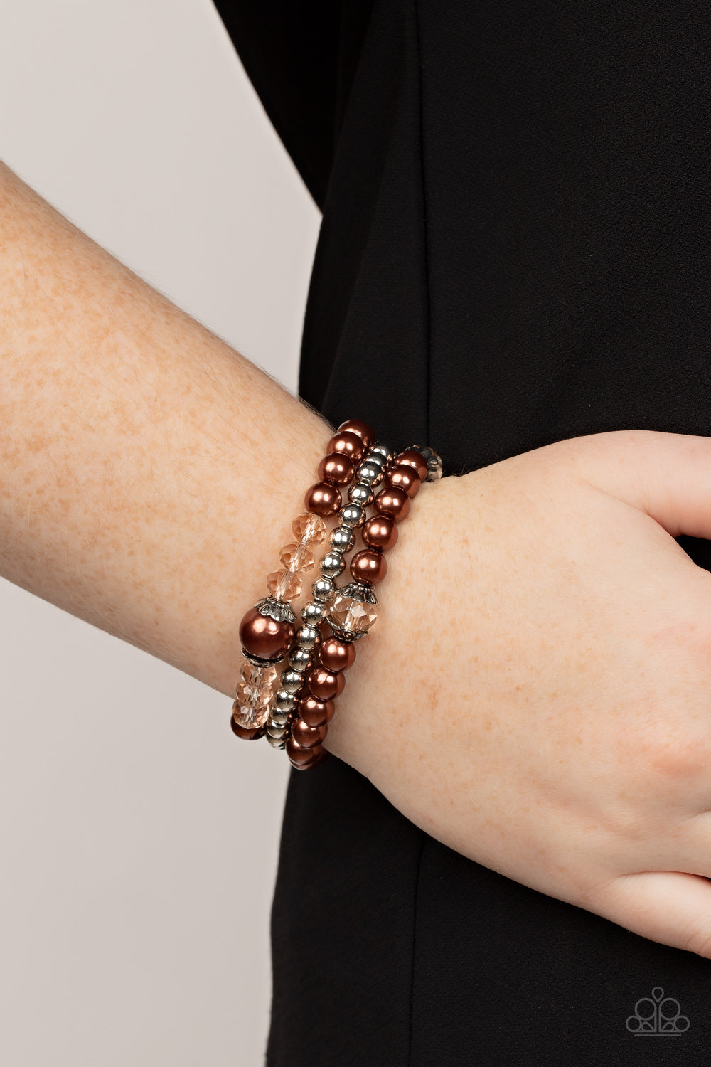 Paparazzi - Positively Polished - Brown Bracelets  #1142