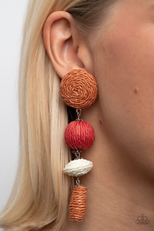 Paparazzi - Twine Tango - Multi Earrings  #1921