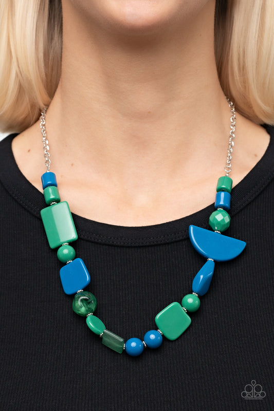 Paparazzi - Tranquil Trendsetter - Green Necklace #1617