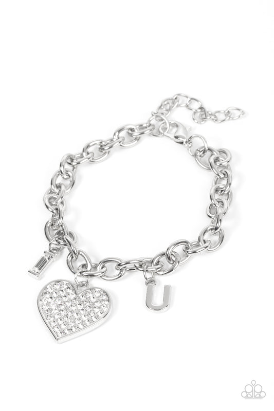 Paparazzi Accessories - Declaration of Love - White Bracelet #0587