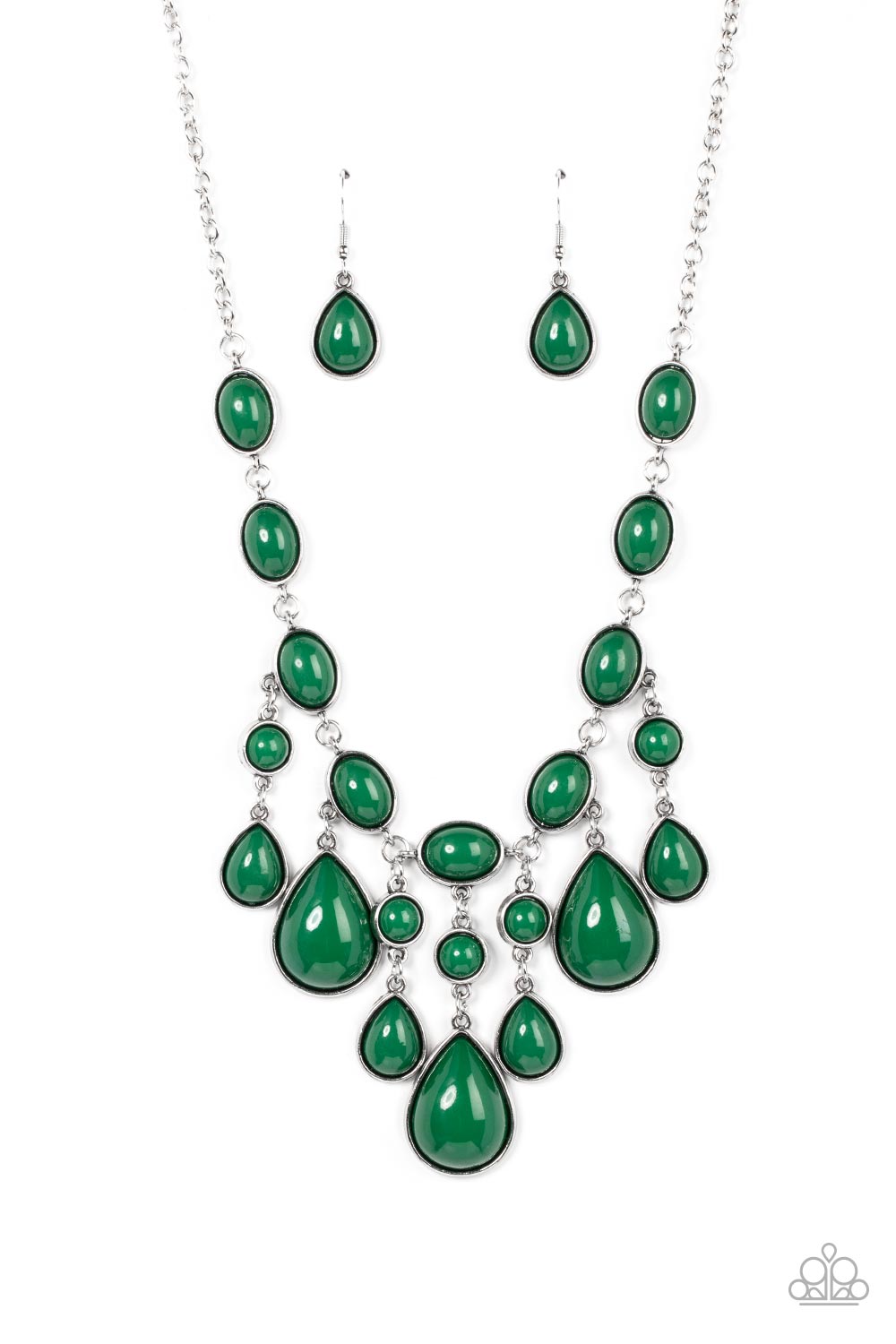 Paparazzi - Mediterranean Mystery - Green Necklaces #1381