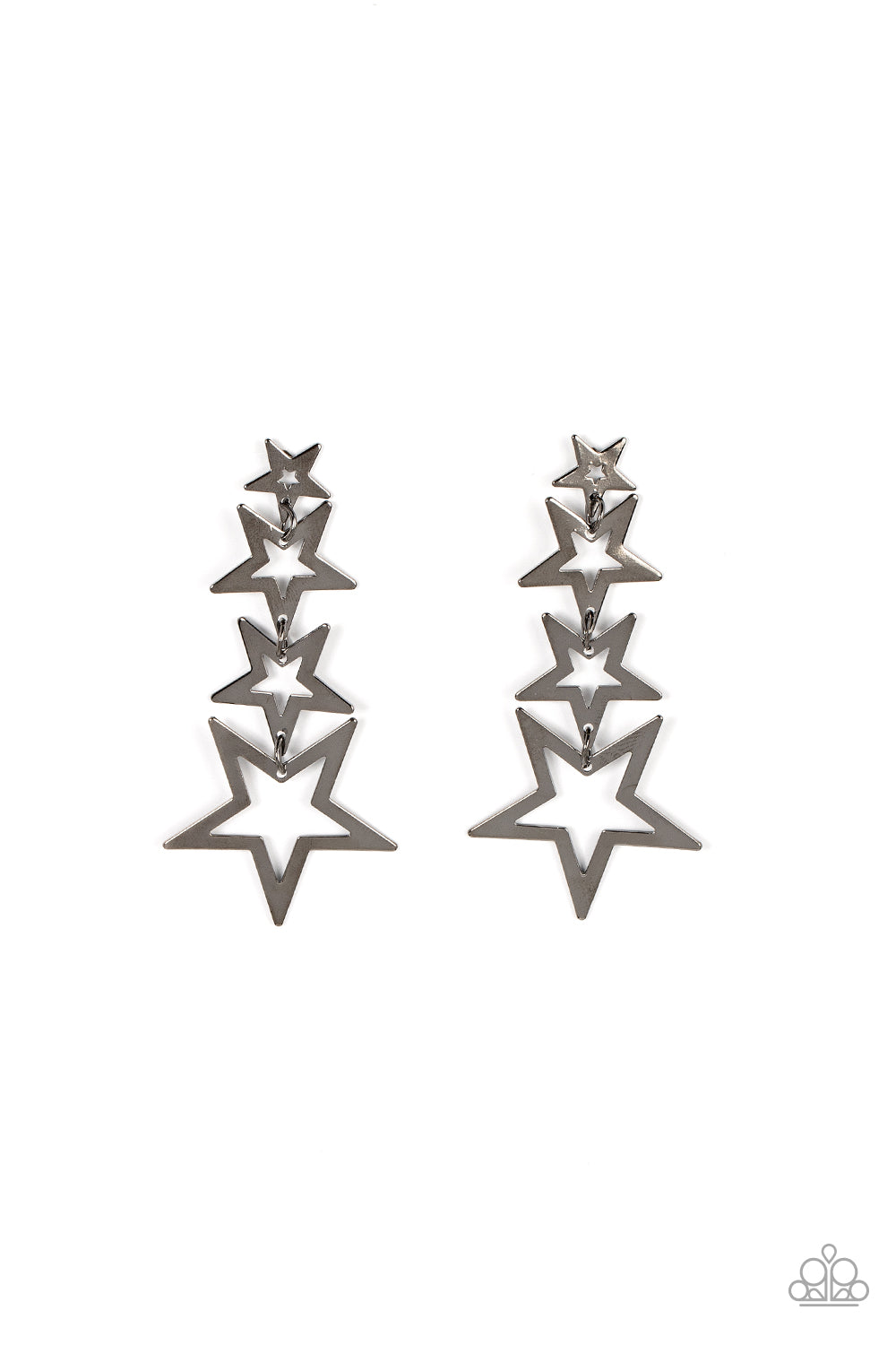 Paparazzi - Superstar Crescendo - Black Earrings #1871