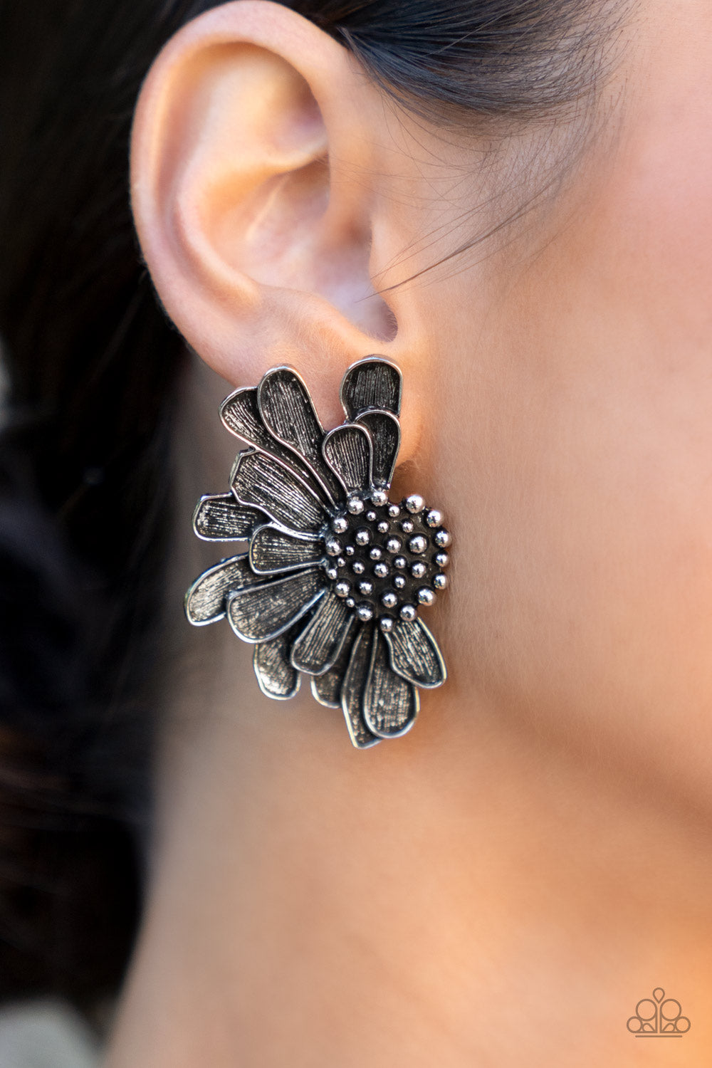 Paparazzi - Farmstead Meadow - Silver Earrings  #1762