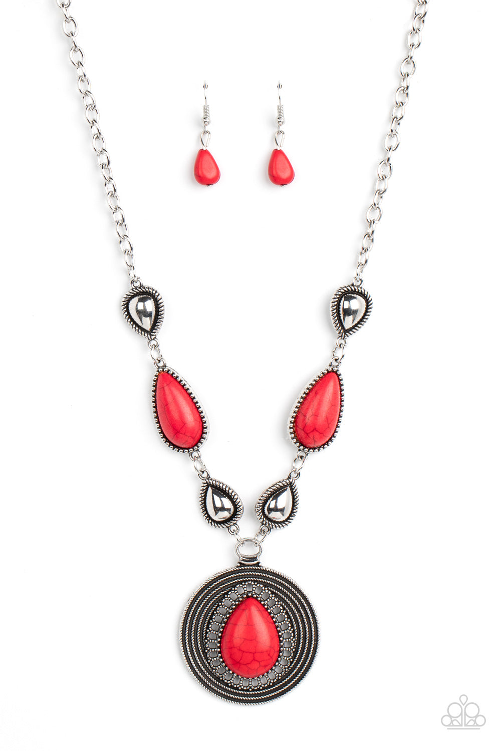 Paparazzi - Saguaro Soul Trek - Red Necklace  #1553