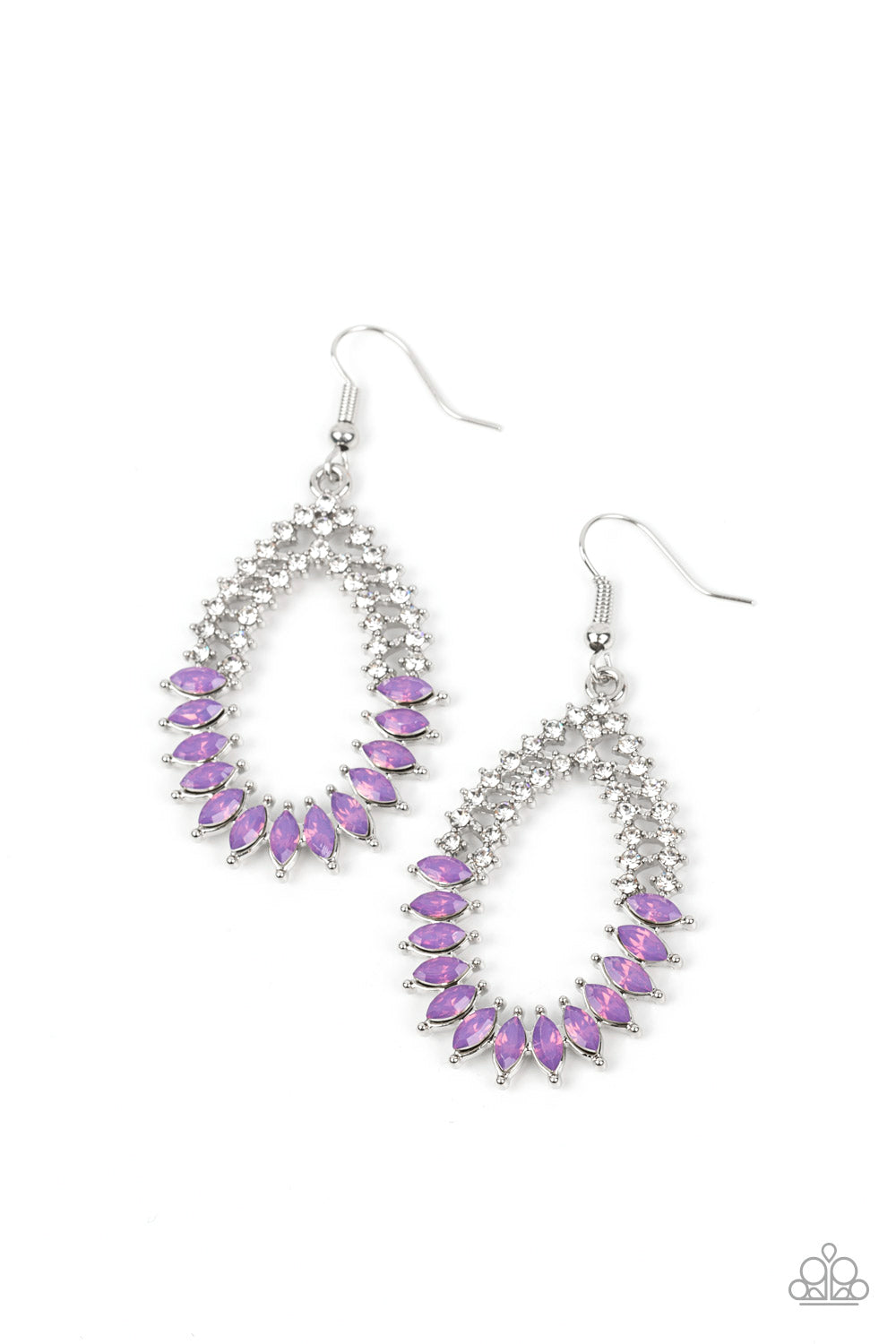 Paparazzi - Lucid Luster - Purple Earrings   #1841