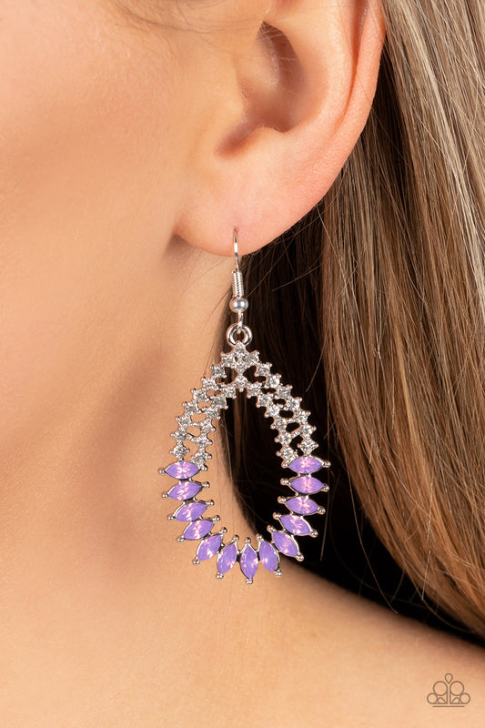 Paparazzi - Lucid Luster - Purple Earrings   #1841