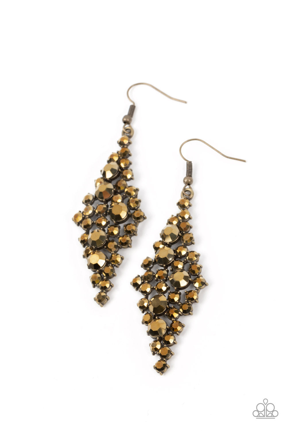 Paparazzi - Celestial Comet - Brass Earrings #2088