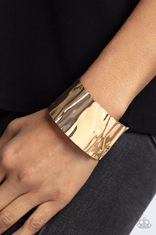 Paparazzi - Modern Metallurgy - Gold Bracelet #1092