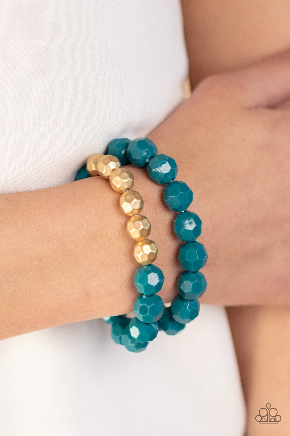 Paparazzi - Grecian Glamour - Blue Bracelet  #1151