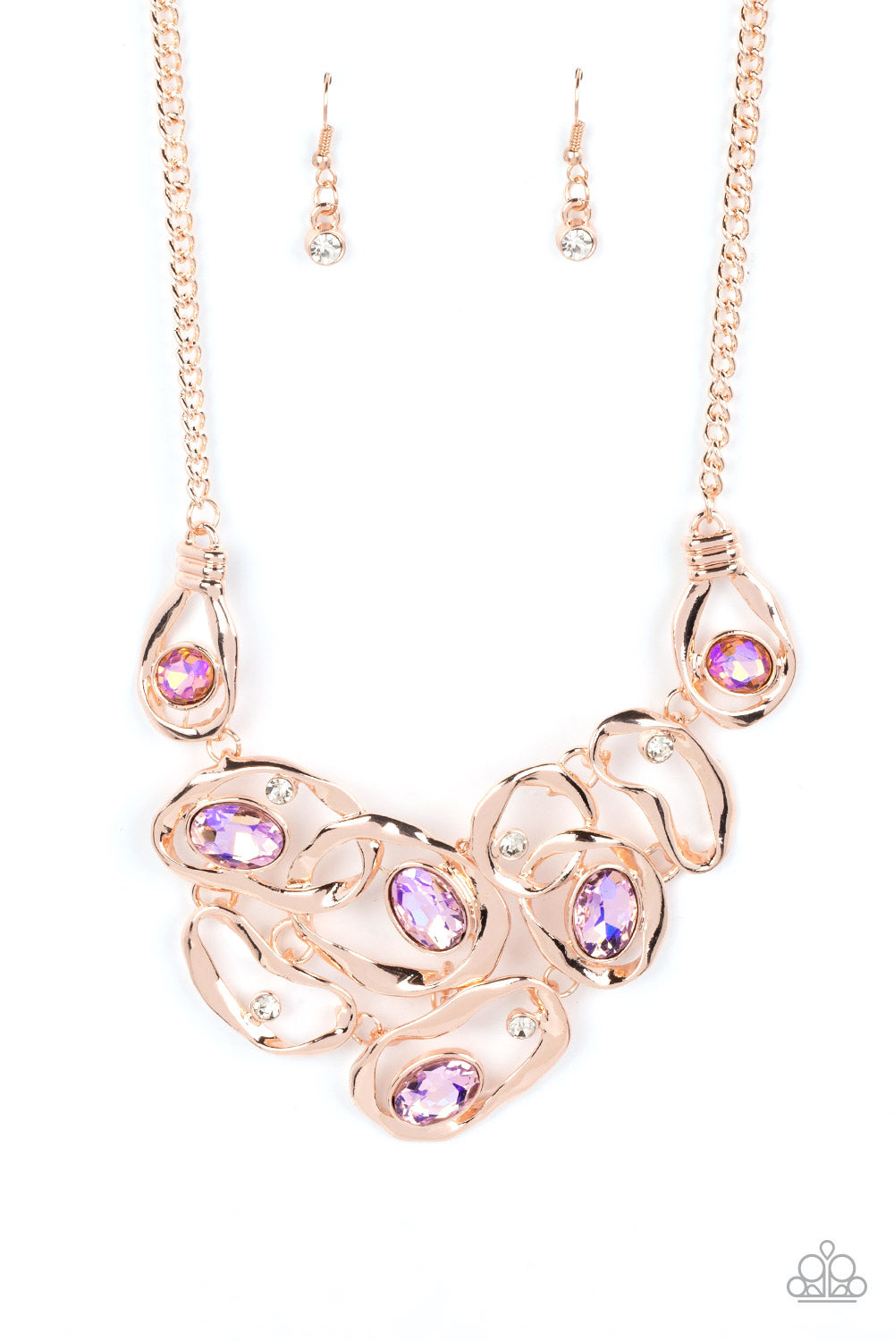 Paparazzi - Warp Speed - Rose Gold Necklaces  #1551