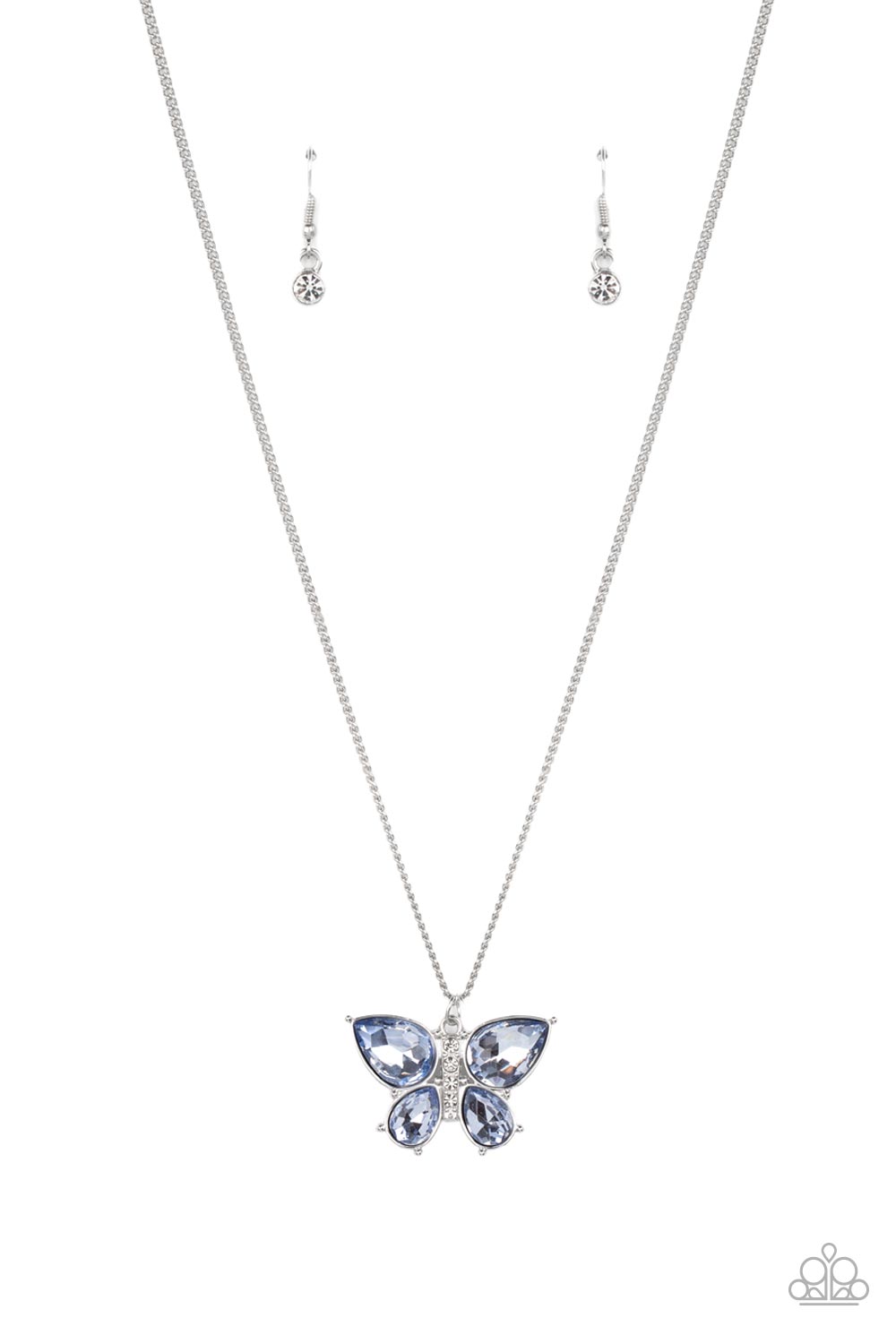 Paparazzi - Free-Flying Flutter - Blue Necklaces #1356