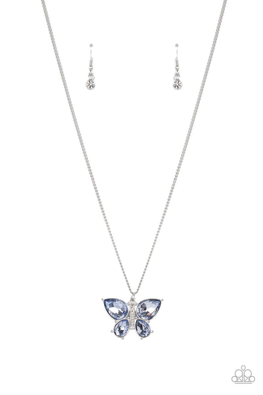 Paparazzi - Free-Flying Flutter - Blue Necklaces #1356