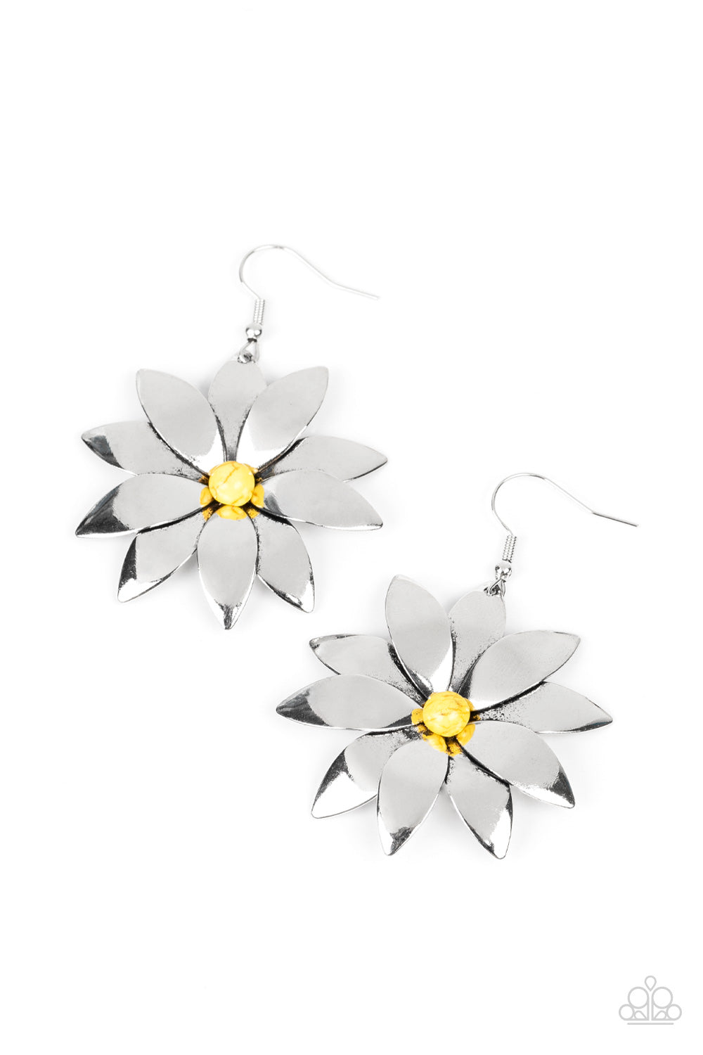 Paparazzi - Pinwheel Prairies - Yellow Earrings  #2012