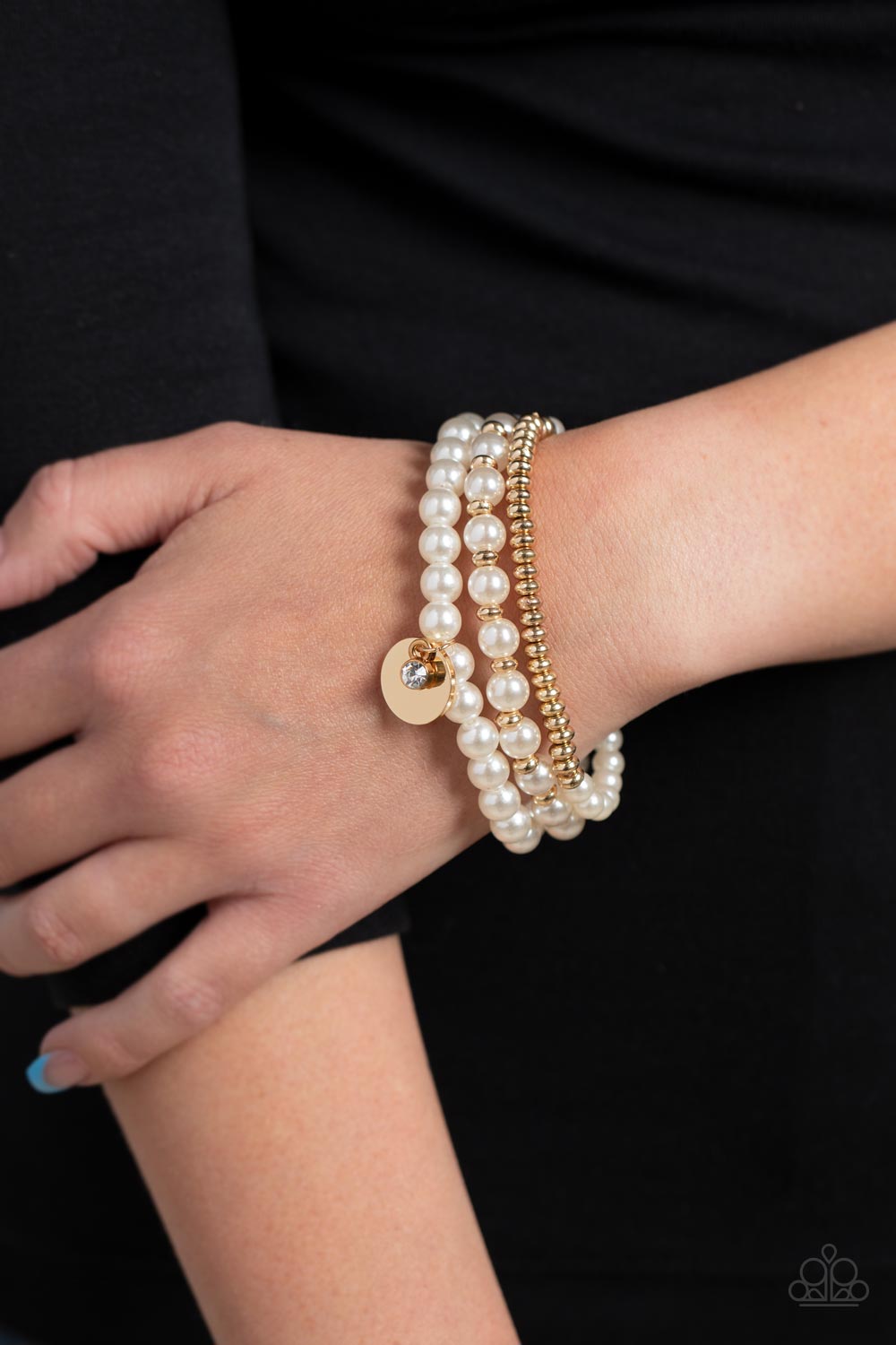 Paparazzi - Pearly Professional - Gold Bracelets  #1171