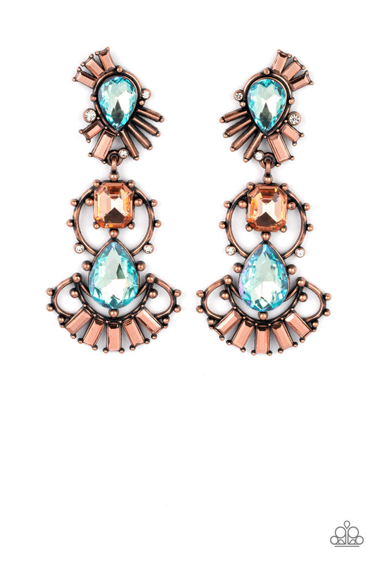 Paparazzi - Ultra Universal - Copper Earrings  #1903