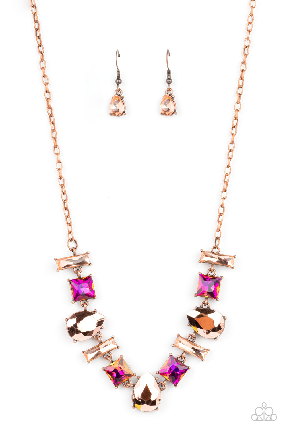 Paparazzi - Interstellar Ice - Copper Necklaces  #1559