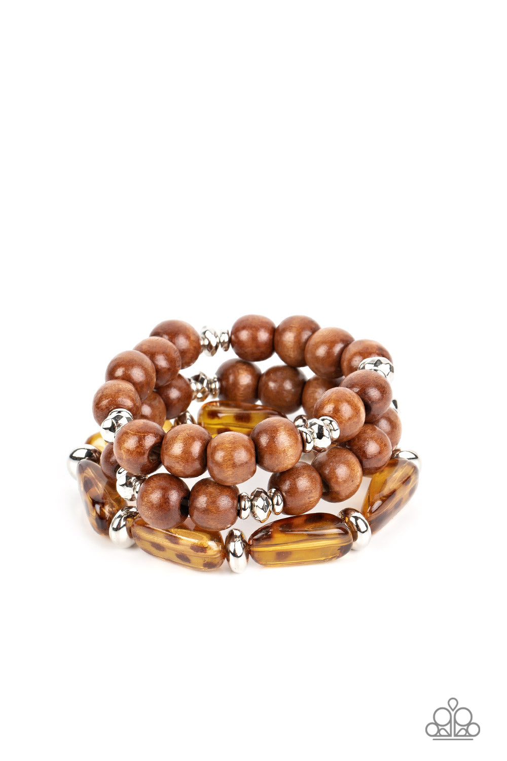 Paparazzi - WILD-Mannered - Brown Bracelets  #B-111