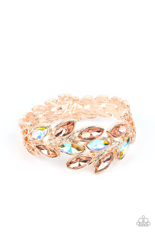 Paparazzi - Luminous Laurels - Rose Gold Bracelet  #0576