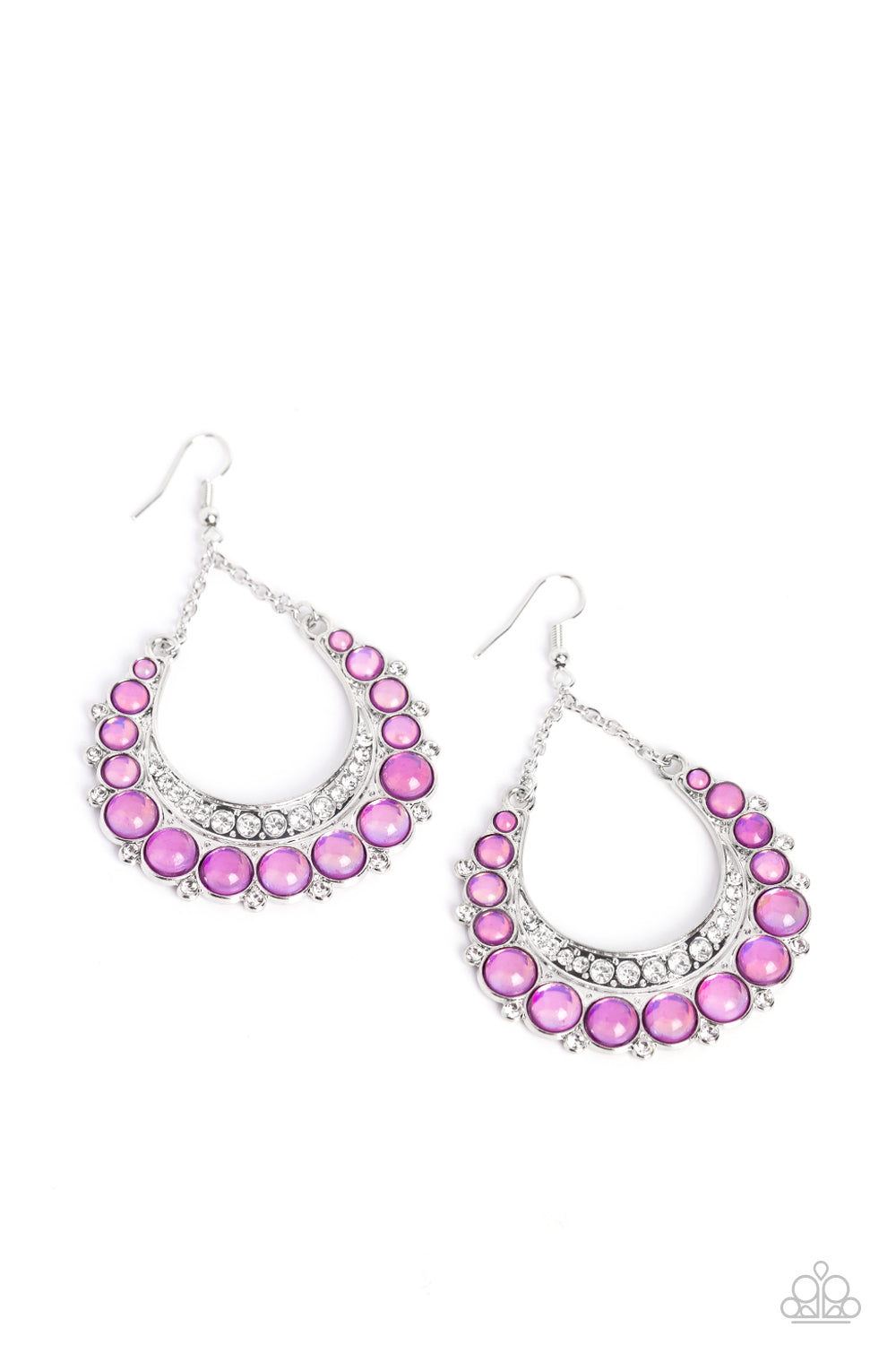 Paparazzi - Bubbly Bling - Purple Earrings  #1947