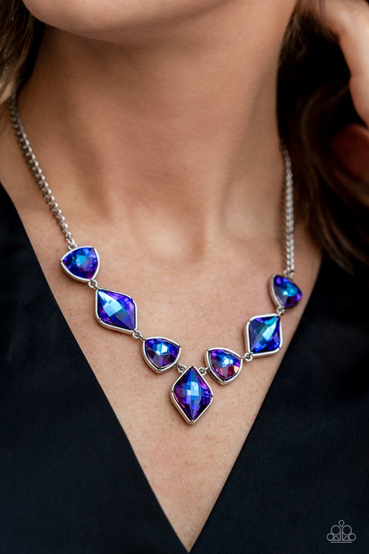 Paparazzi - Glittering Geometrics - Purple Necklaces  O/D #087