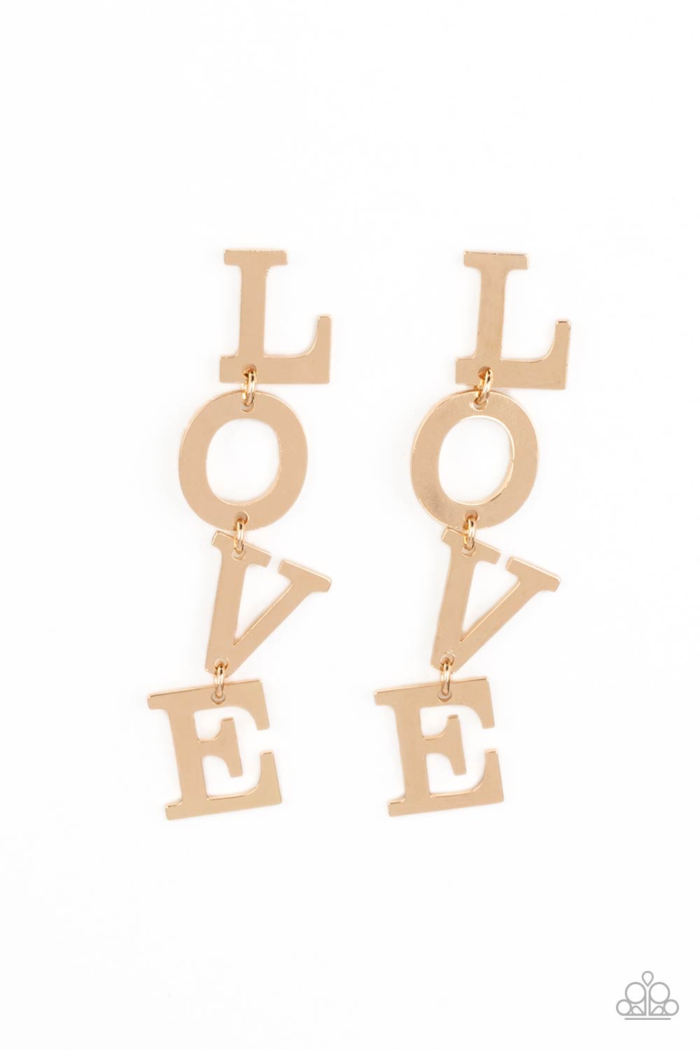 Paparazzi - L-O-V-E - Gold Earrings #1800