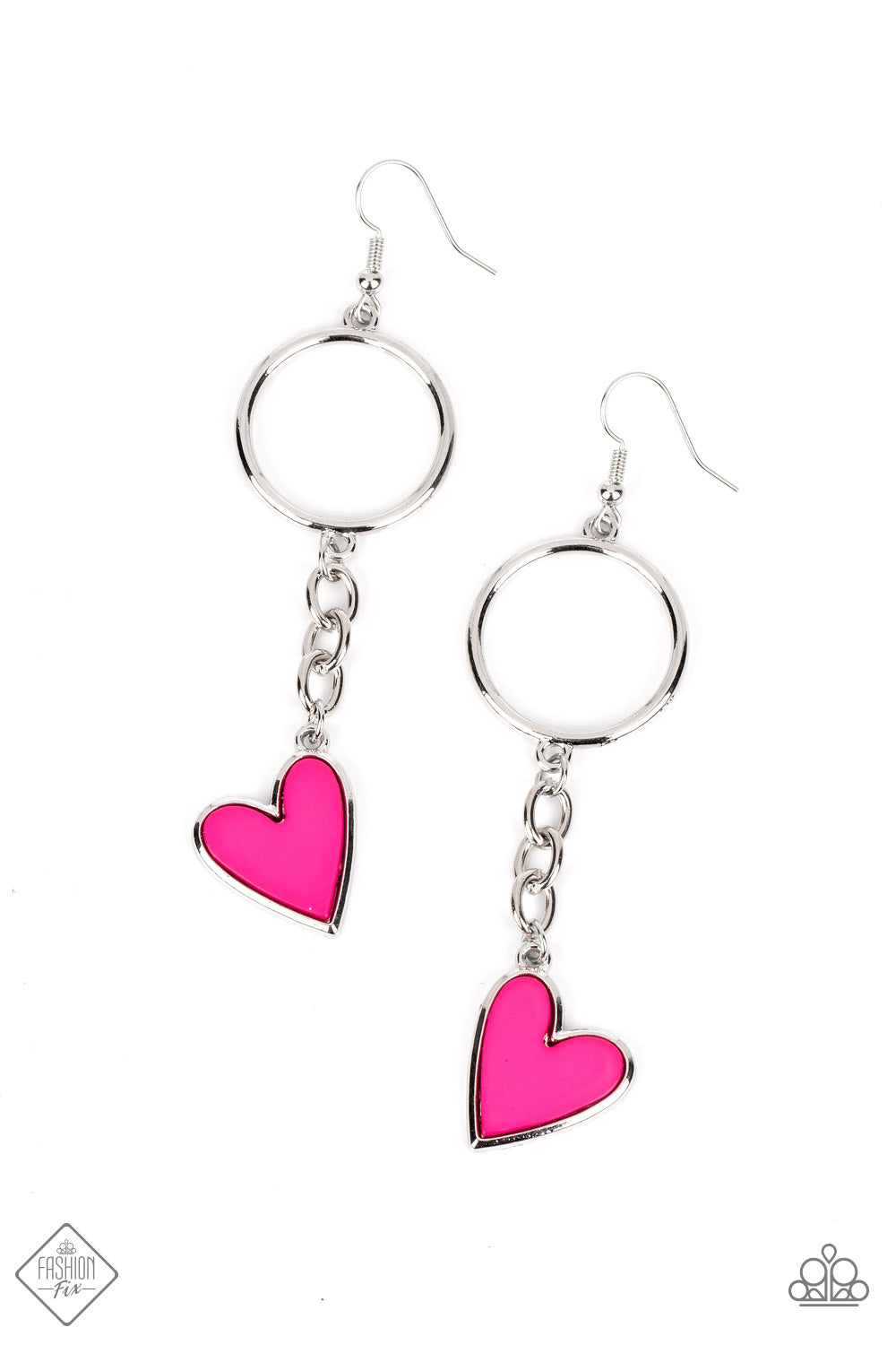 Paparazzi - Don’t Miss a HEARTBEAT - Pink Earrings