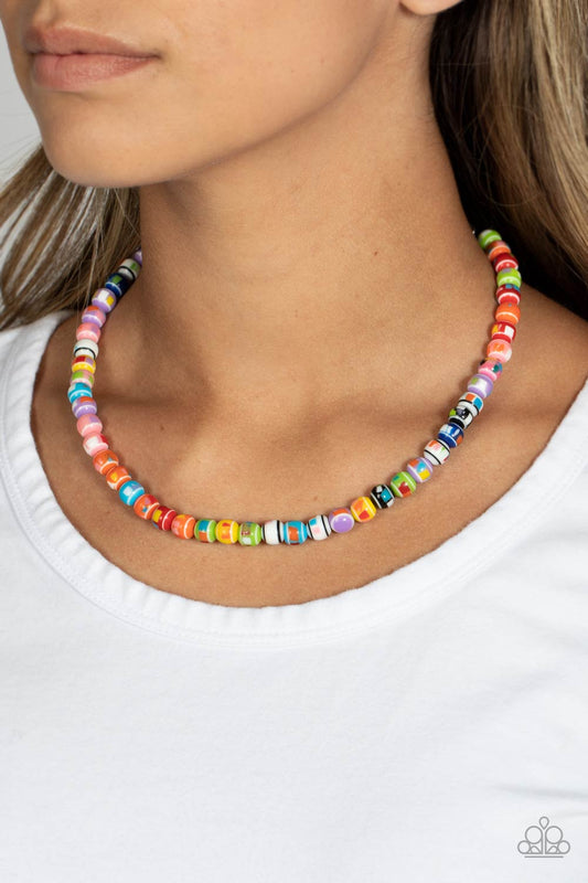 Paparazzi - Gobstopper Glamour - Multi Necklaces  #1396