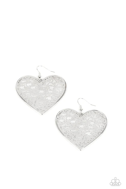 Paparazzi -  Fairest in the Land - Silver Earrings  #2026