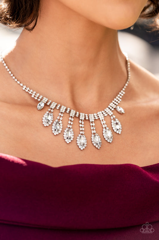 Paparazzi - REIGNING Romance - White Necklaces  #1391