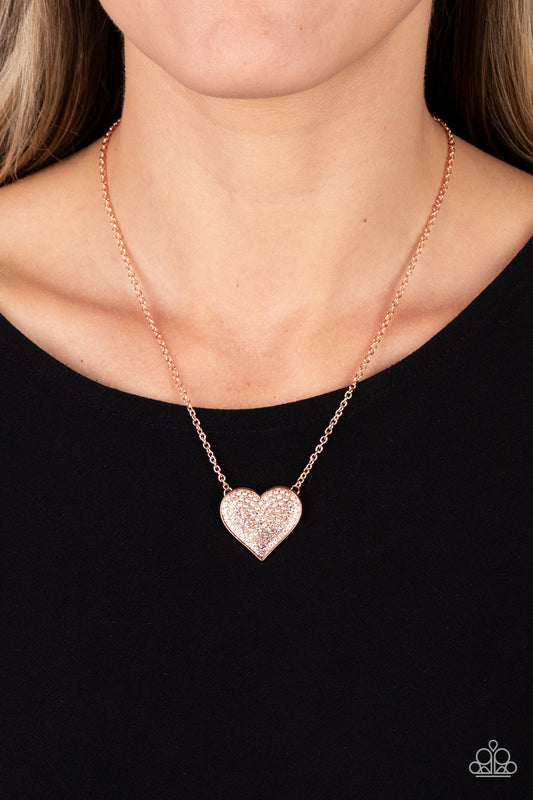 Paparazzi - Spellbinding Sweetheart - Copper Necklaces #0272