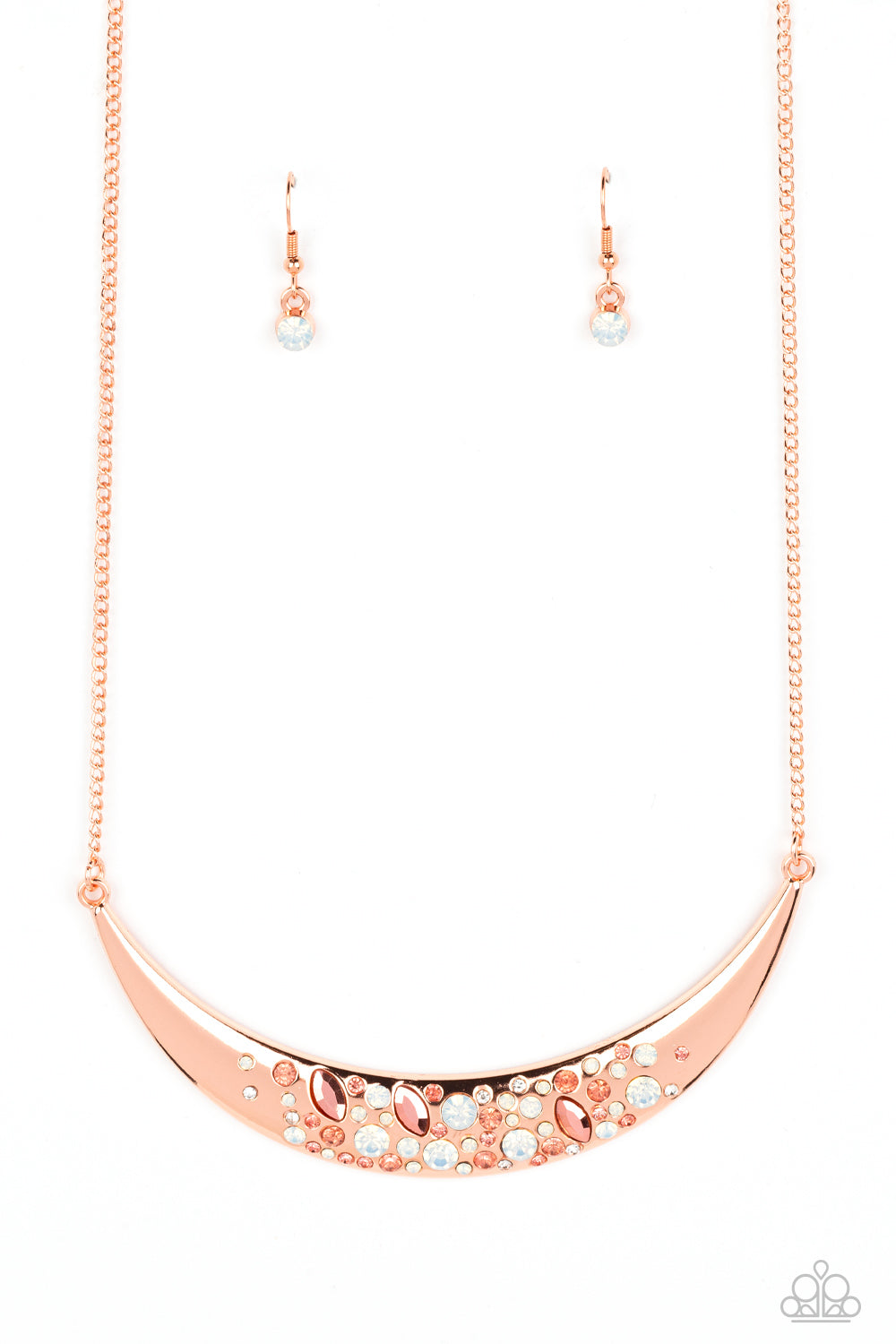 Paparazzi - Bejeweled Baroness - Copper Necklaces  #1387