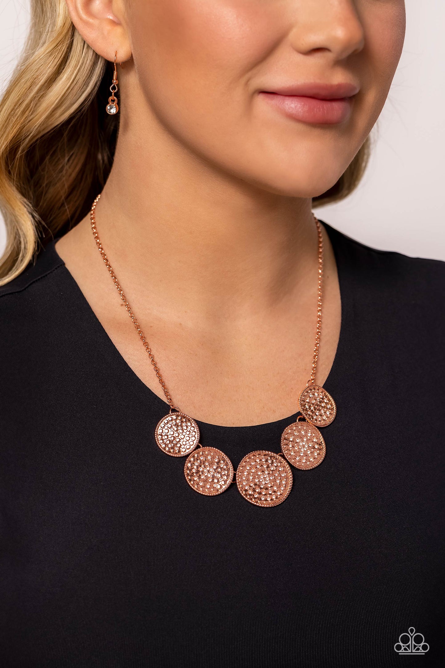 Paparazzi - Medaled Mosaic - Copper Necklaces  #2177